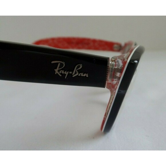 Ray Ban New Wayfarer Black Red Eyeglasses RB5184 2479 145mm 50-18 - Picture 6 of 7
